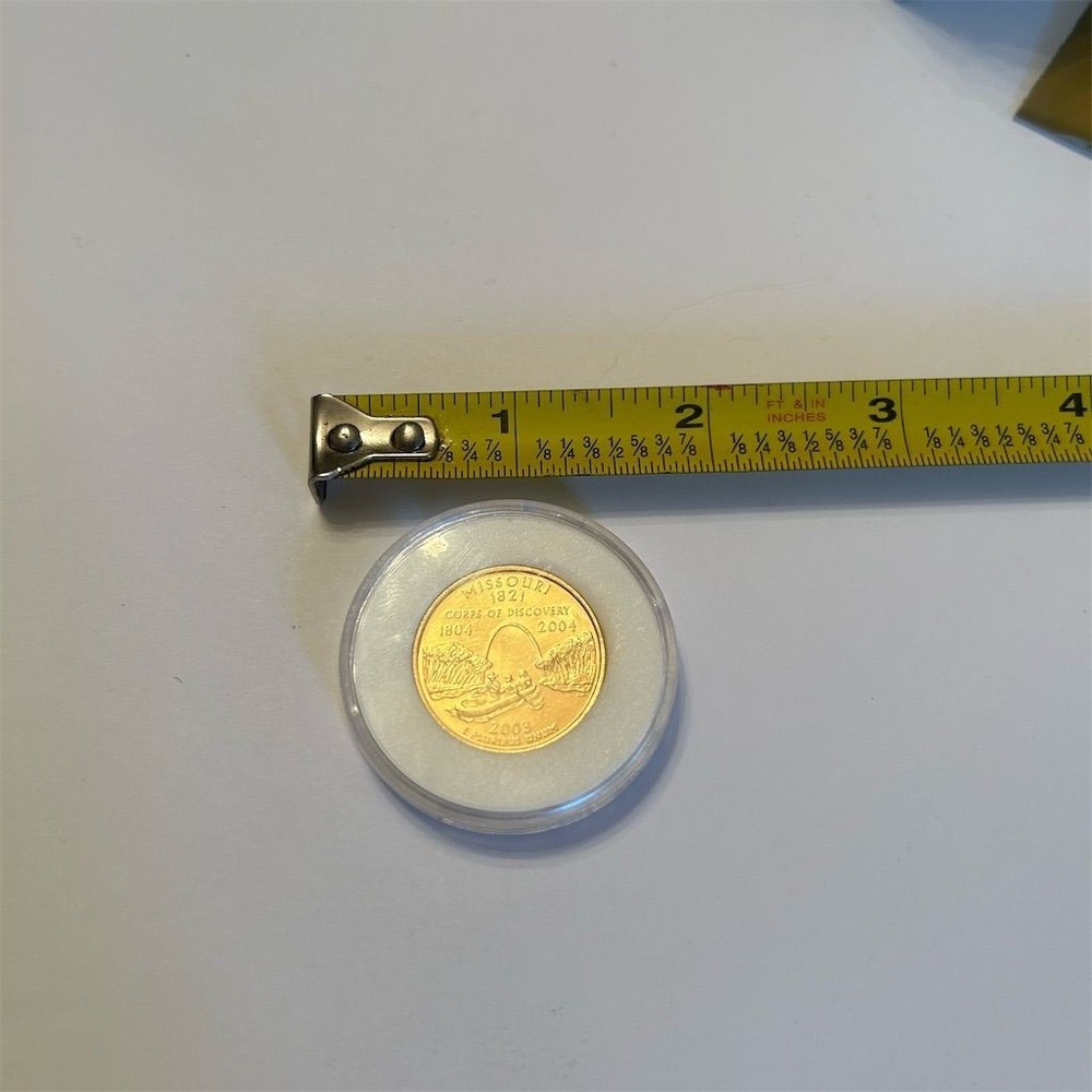 2003 Missouri State Quarter 24K Gold Plated Uncirculated Coin